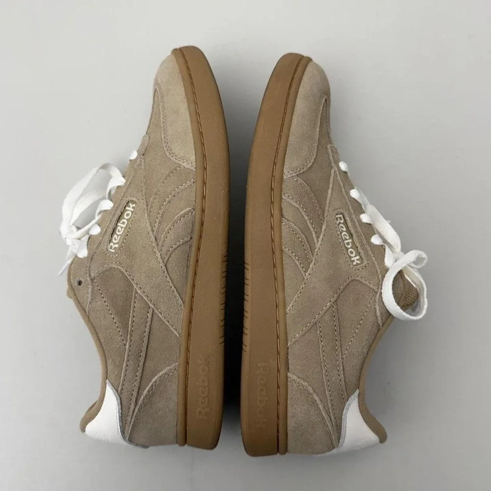 Reebok Forte Lounger Sneakers Tan Brown Suede Gum Bottom Retro Trainers US 8.5
